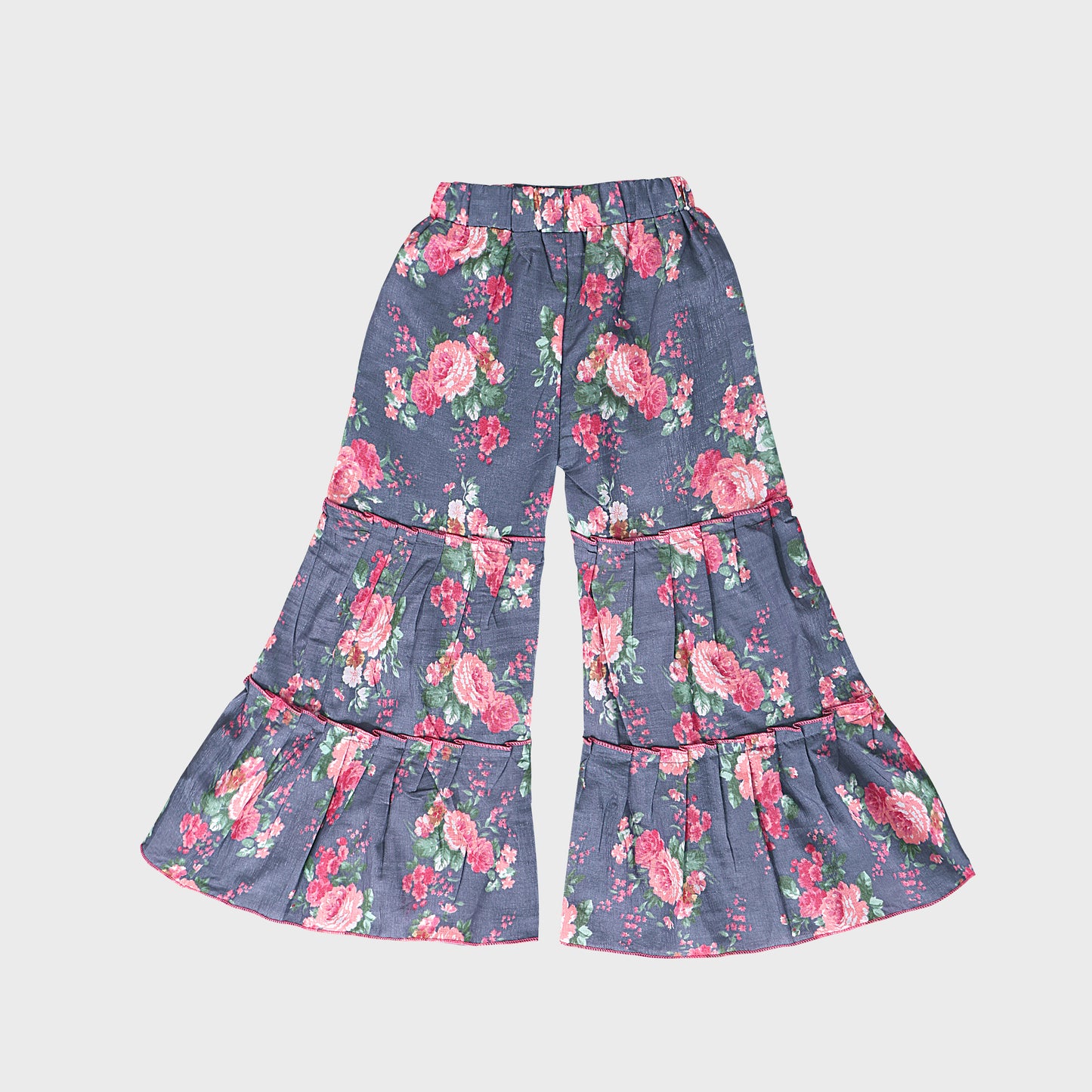 Girls Grey Culottes Set - 2235