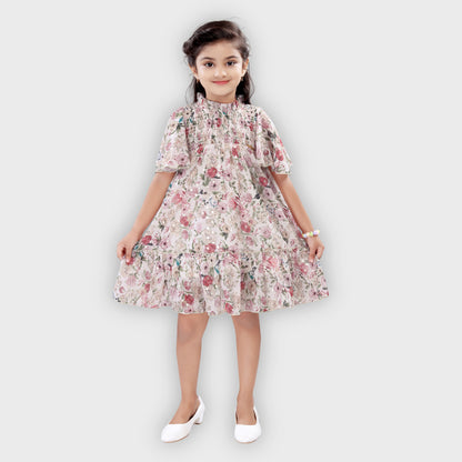 Girls Peach Dress - 2241