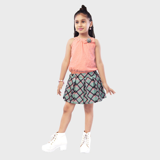 Girls Skirt Set - PEACH 2661