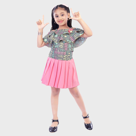 Girls Skirt Set - PINK 2666