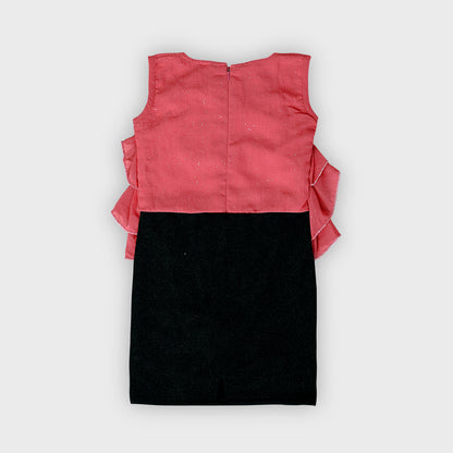 Girls Peach Dress - 2676