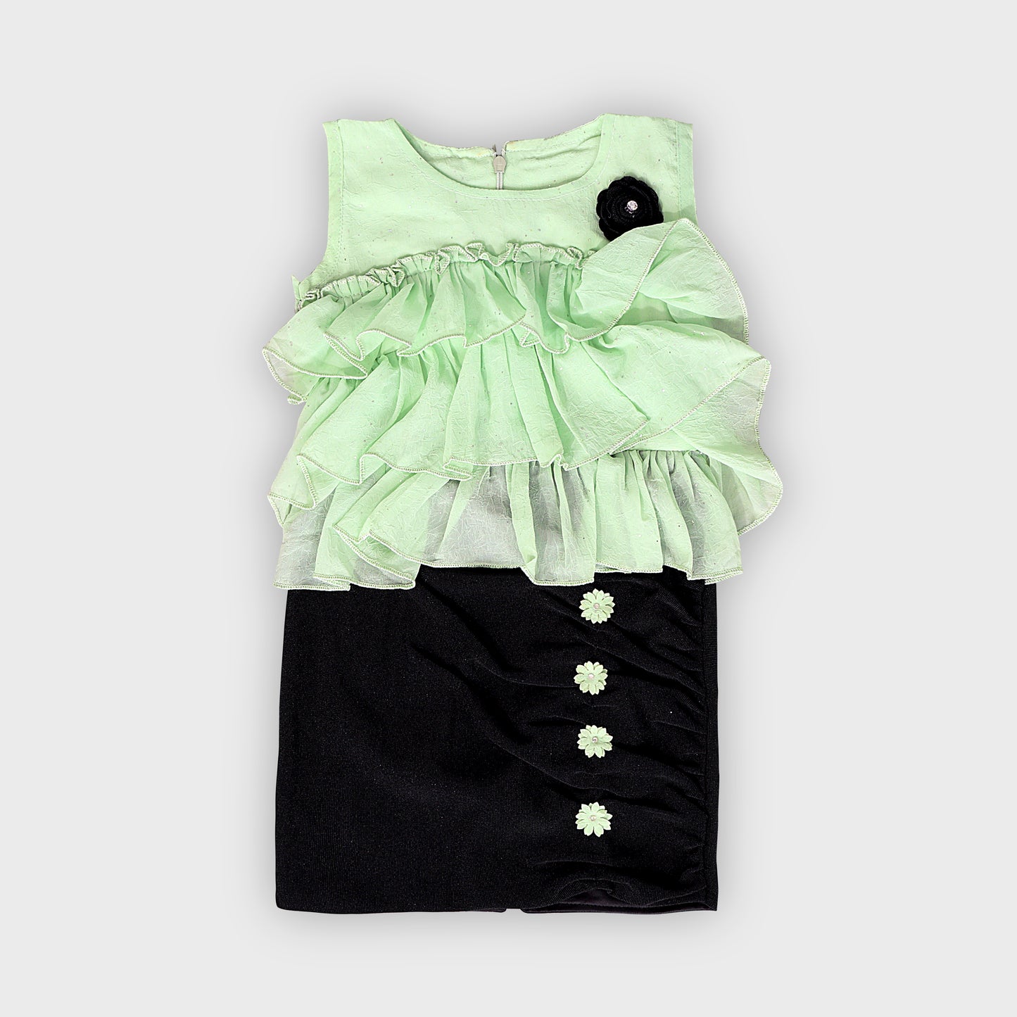 Girls Green Dress - 2676
