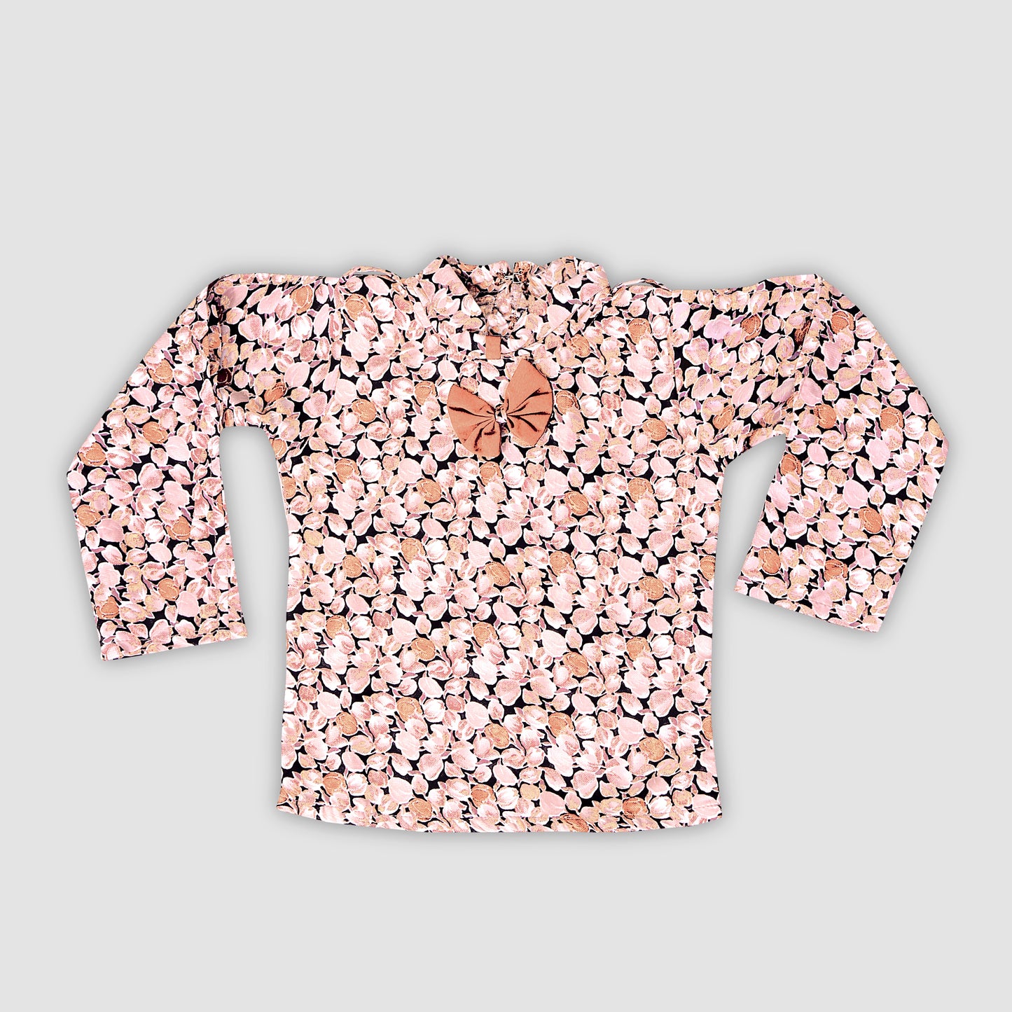 Girls Peach Dungree Set- 2688