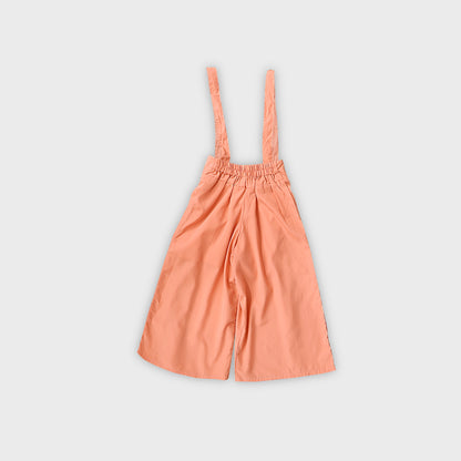 Girls Peach Dungree Set- 2688