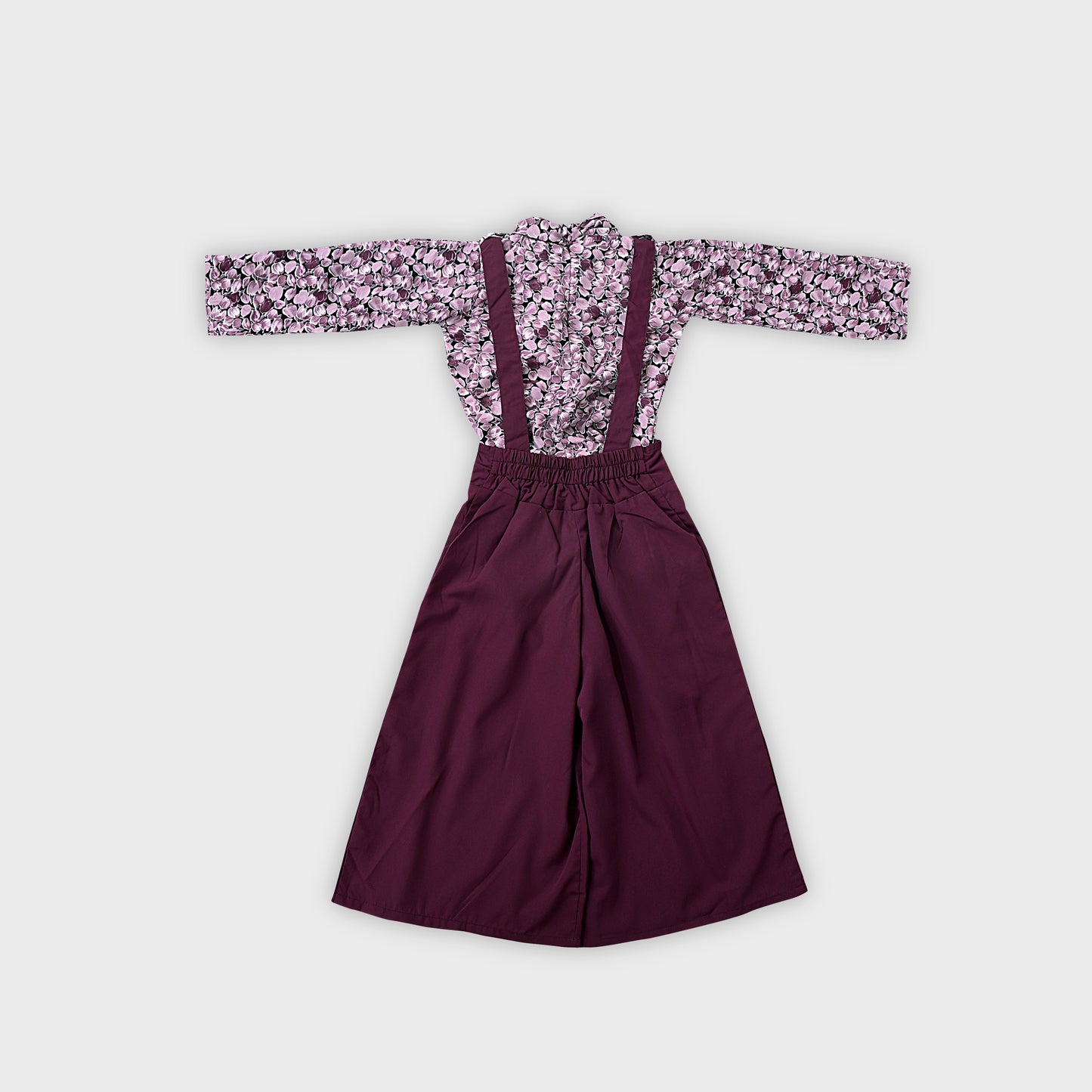 Girls Wine Dungree Set  2688