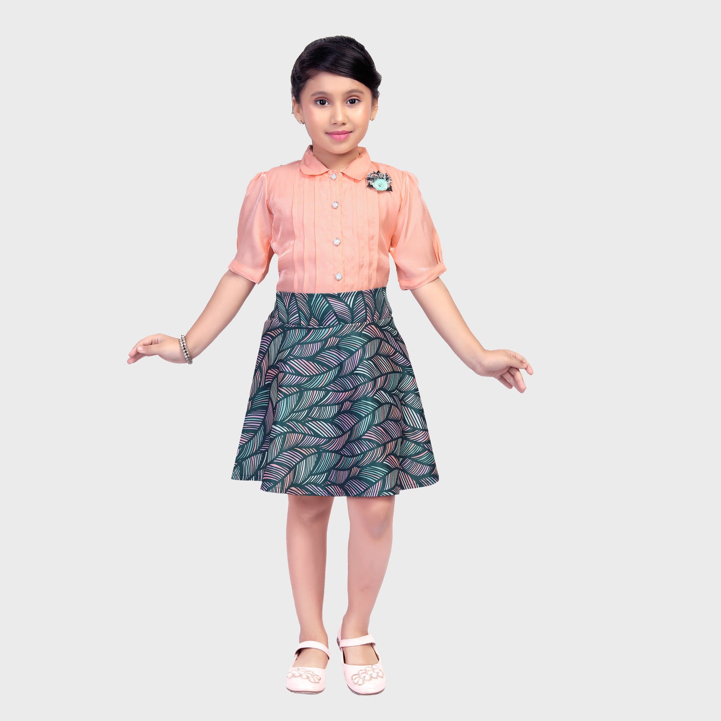 Girls Skirt Set - PINK 2691