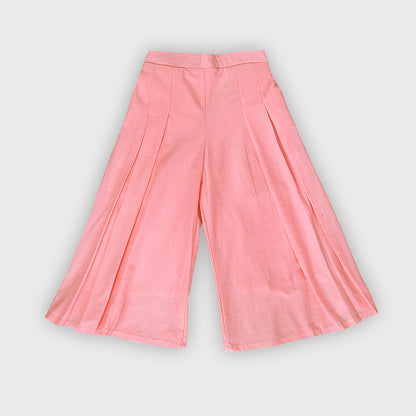 Girls Peach Culottes Set - 2696
