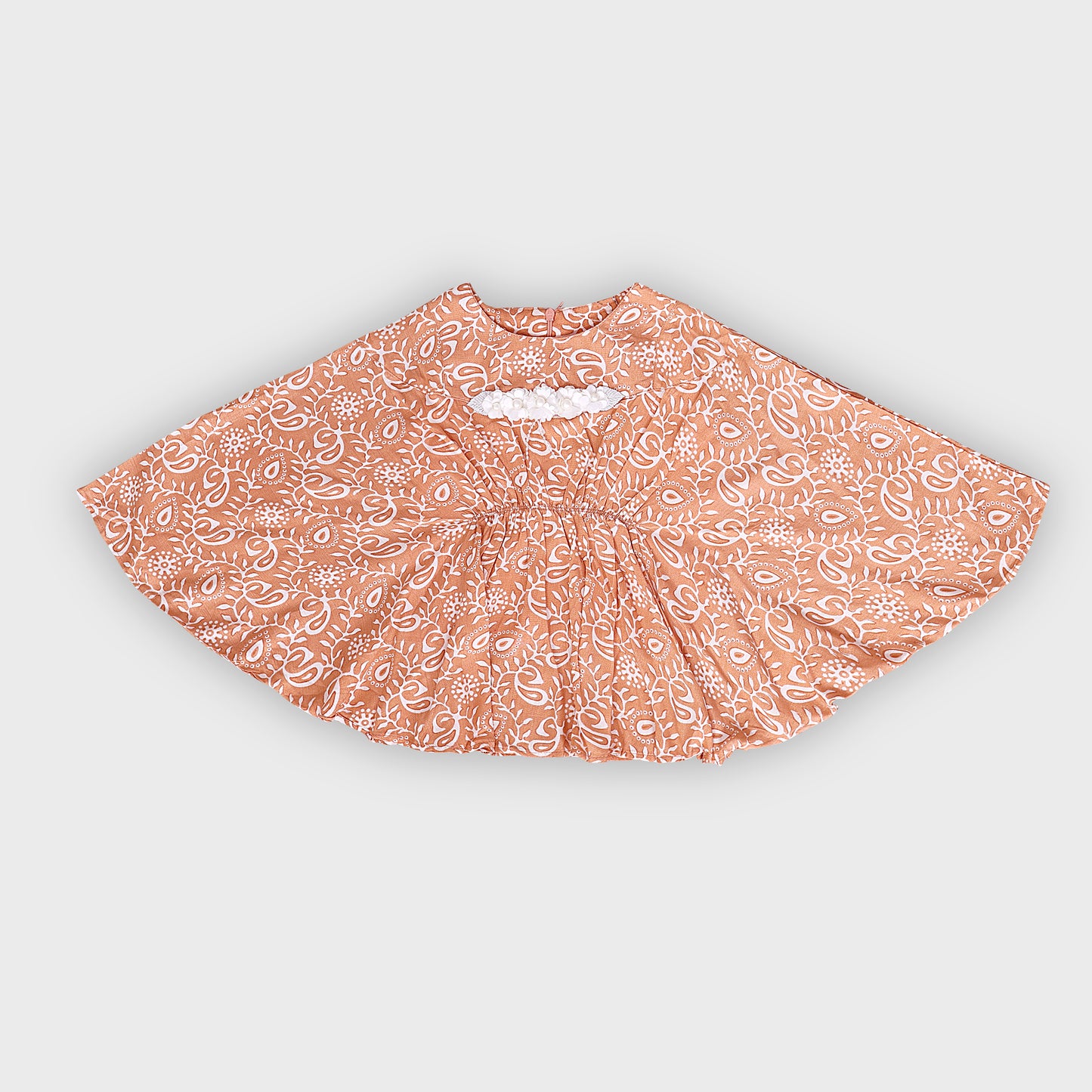 Girls Orange Culottes Set - 2697