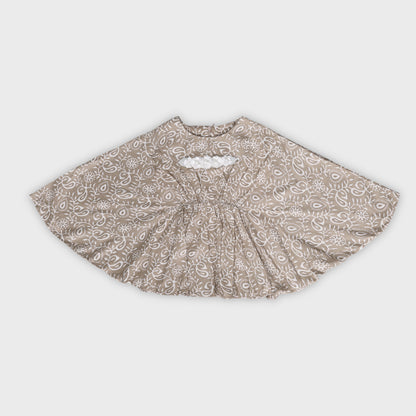 Girls Brown Culottes Set - 2697