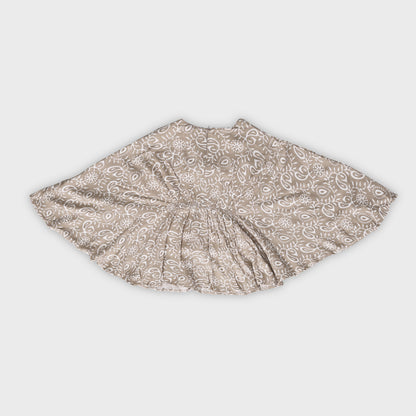 Girls Brown Culottes Set - 2697