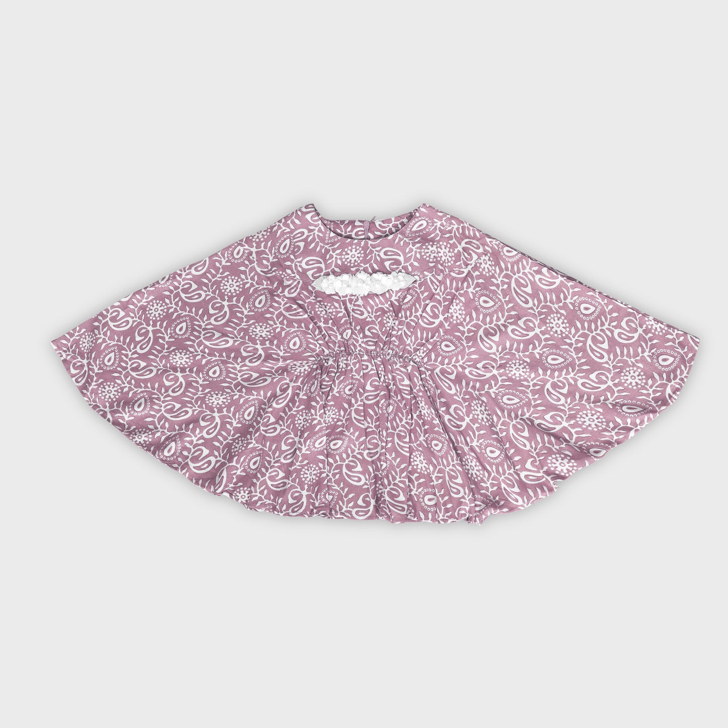 Girls Wine Culottes Set - 2697