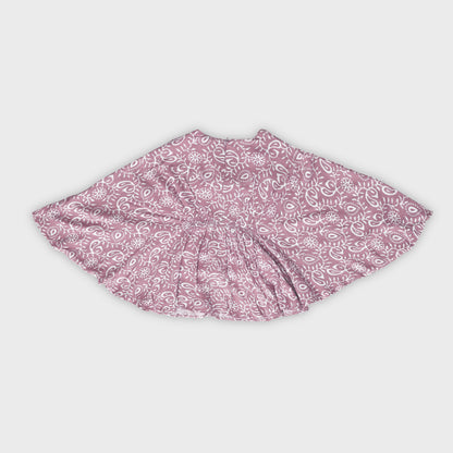 Girls Wine Culottes Set - 2697