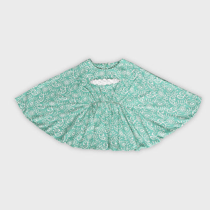 Girls Green Culottes Set - 2697