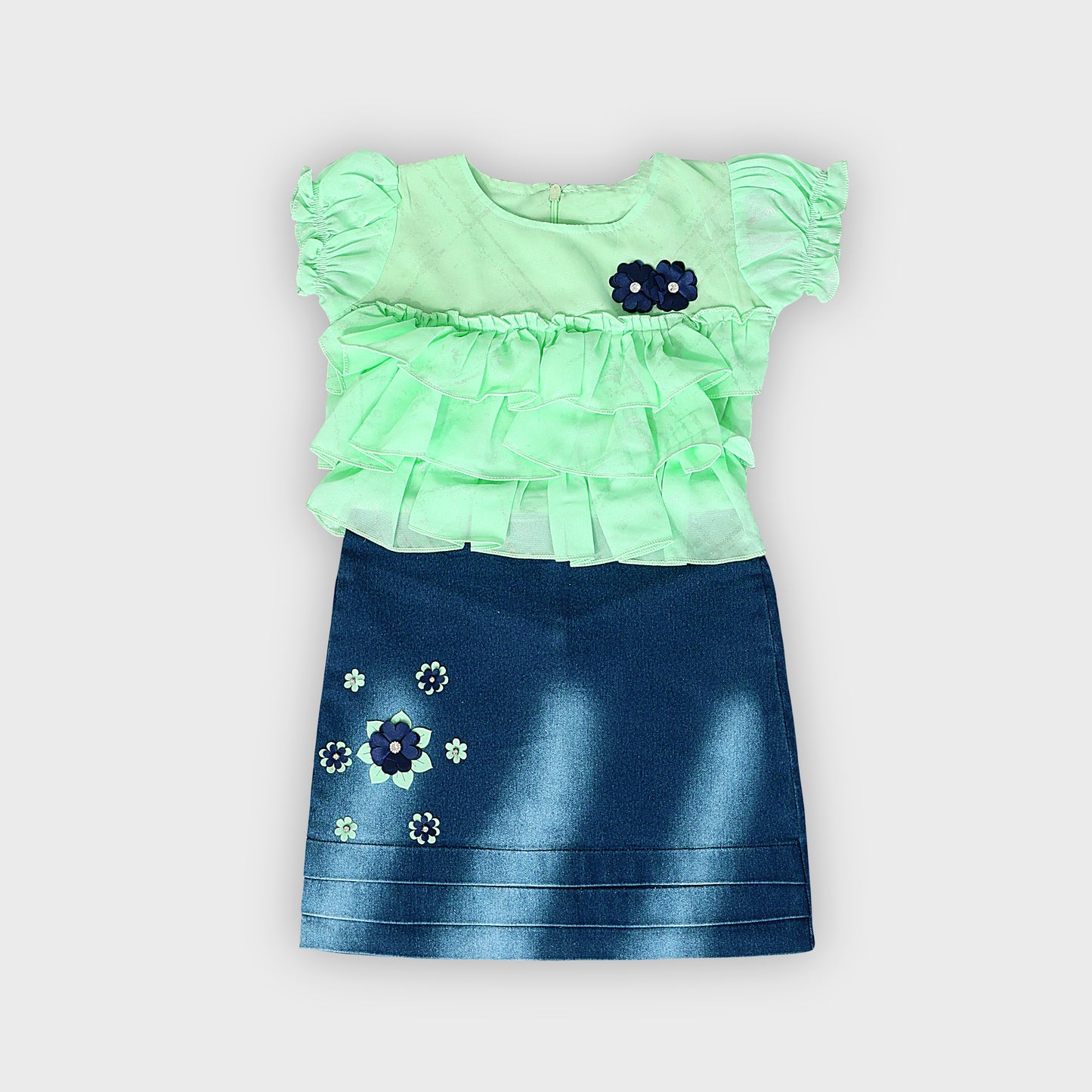 Girls Green Dress - 2718