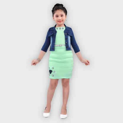 Girls Green Dress - 2719