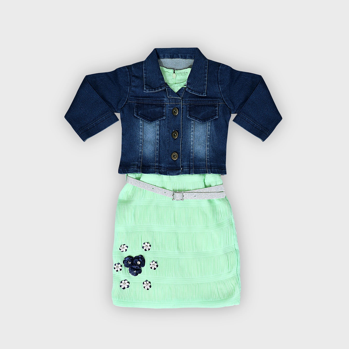 Girls Green Dress - 2719