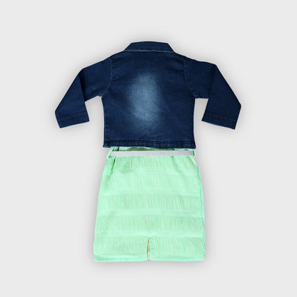 Girls Green Dress - 2719