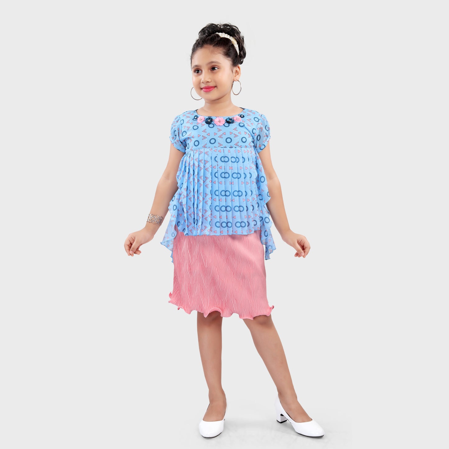 Girls Blue Skirt Set 2720