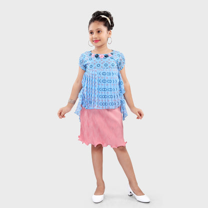 Girls Blue Skirt Set 2720