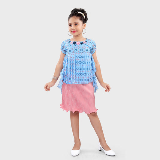 Girls Blue Skirt Set 2720