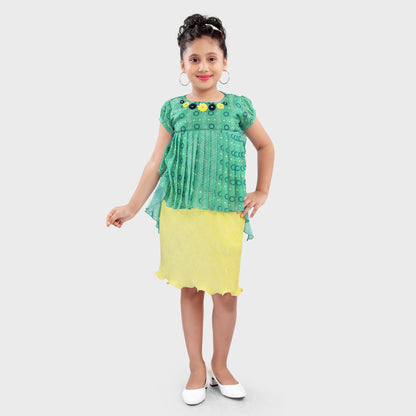 Girls Skirt Set - GREEN 2720