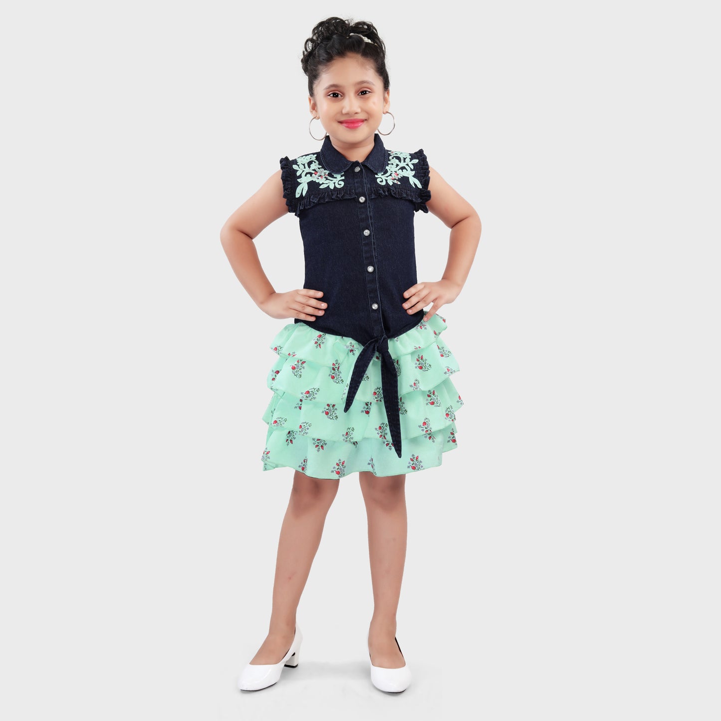 Girls Skirt Set - BLUE  2721