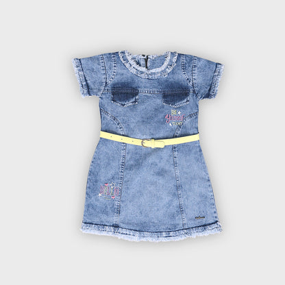 Girls Light Blue Dress - 2740