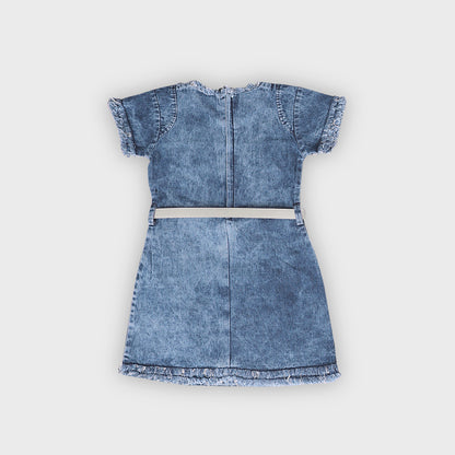 Girls Dark Blue Dress - 2740