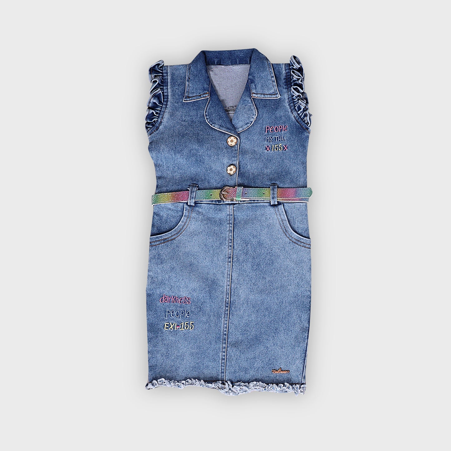 Girls Dark Blue Dress - 2743