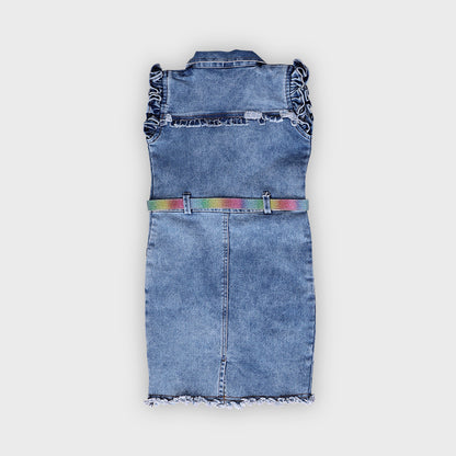 Girls Dark Blue Dress - 2743