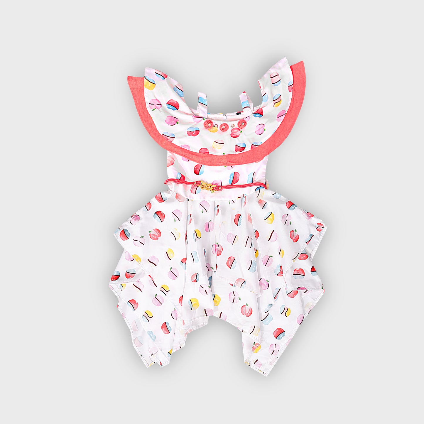 Girls Peach Dress - 2809