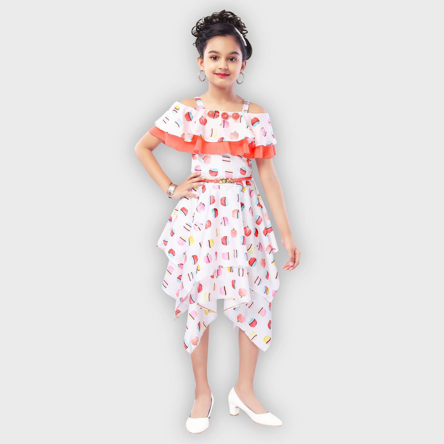 Girls Peach Dress - 2809