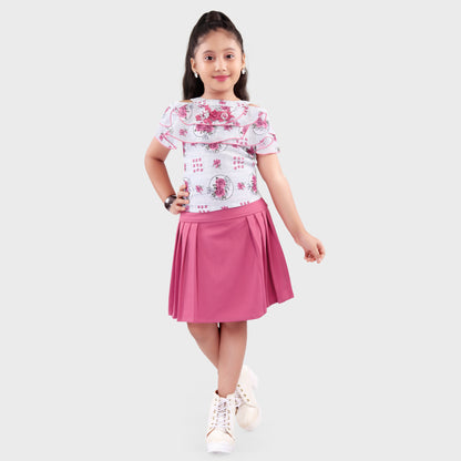 Girls Skirt Set  - PINK 2659-A