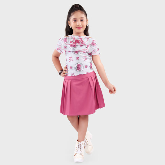 Girls Skirt Set  - PINK 2659-A