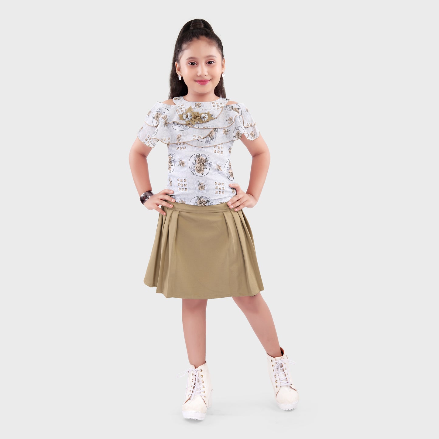 Girls Skirt Set - CHIKU  2659-A