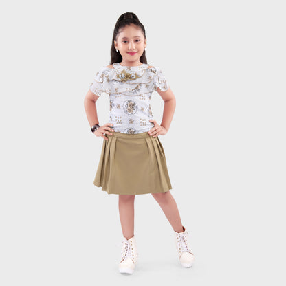Girls Skirt Set - CHIKU  2659-A
