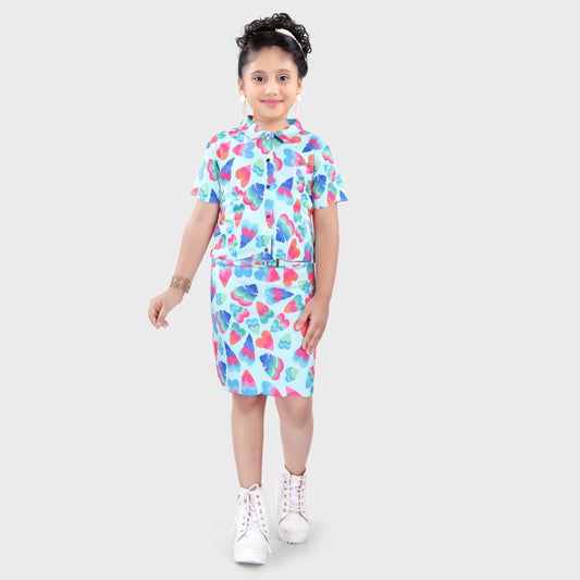 Girls Skirt Set - BLUE 2231