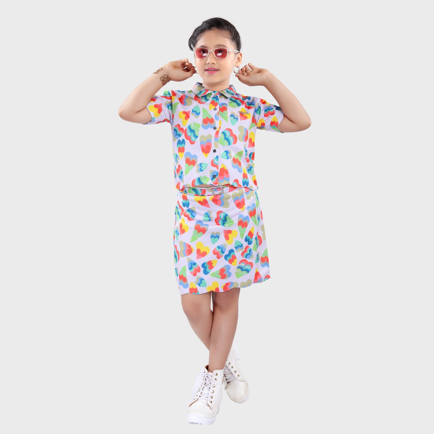 Girls Skirt Set  - PURPLE 2231