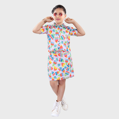 Girls Skirt Set  - PURPLE 2231