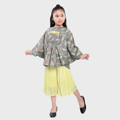 Girls Lemon Culottes Set - 2696