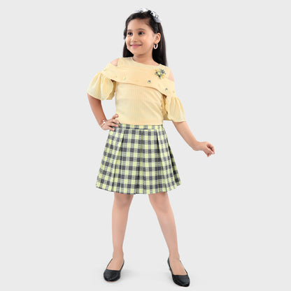 Girls Skirt Set  - LEMON 2698