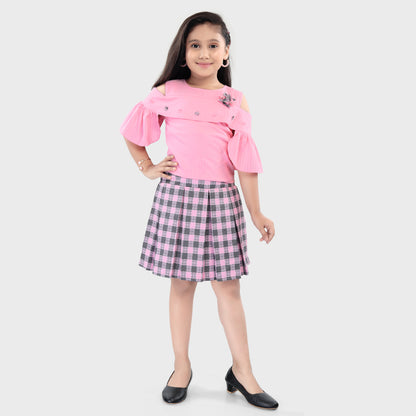 Girls Skirt Set - PINK 2698