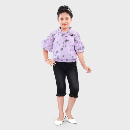 Girls Capri Set - PURPLE 2733
